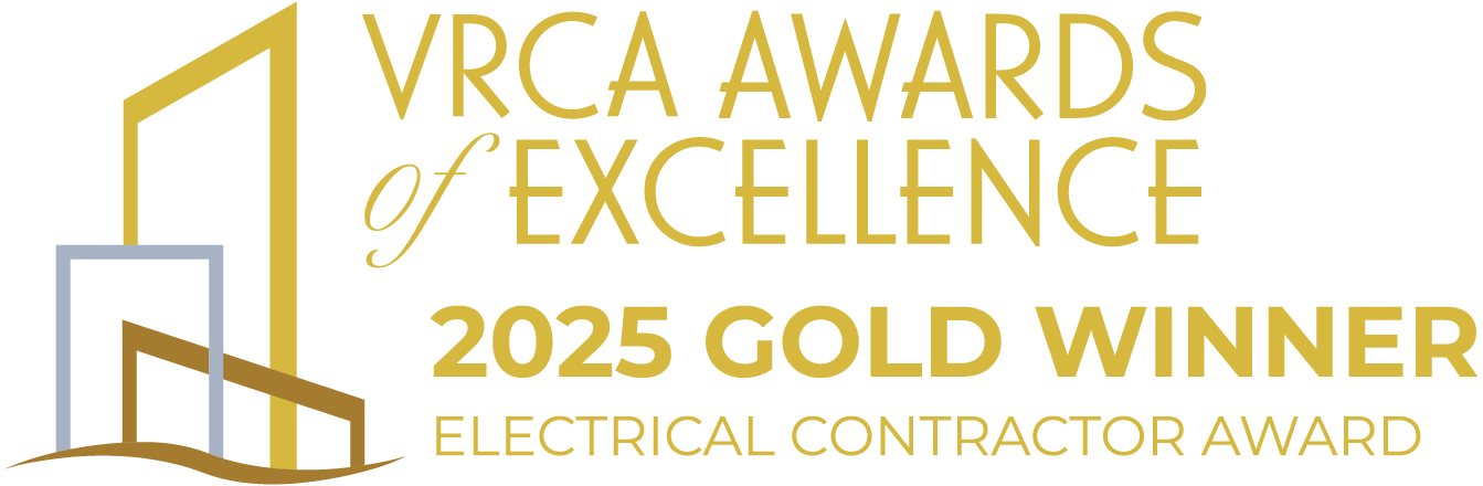 VRCA AWARDS of EXCELLENCE 2025 GOLD WINNER ELECTRICAL CONTRACTOR